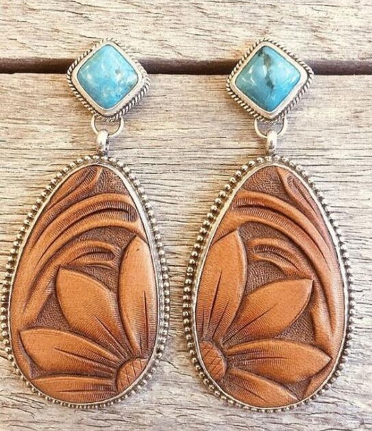 Deseo nuevo incrustado mar azul topa piedra pendientes europa y américa mujeres creativo giratorio gota de agua en forma de pera pendientes Item Picture
