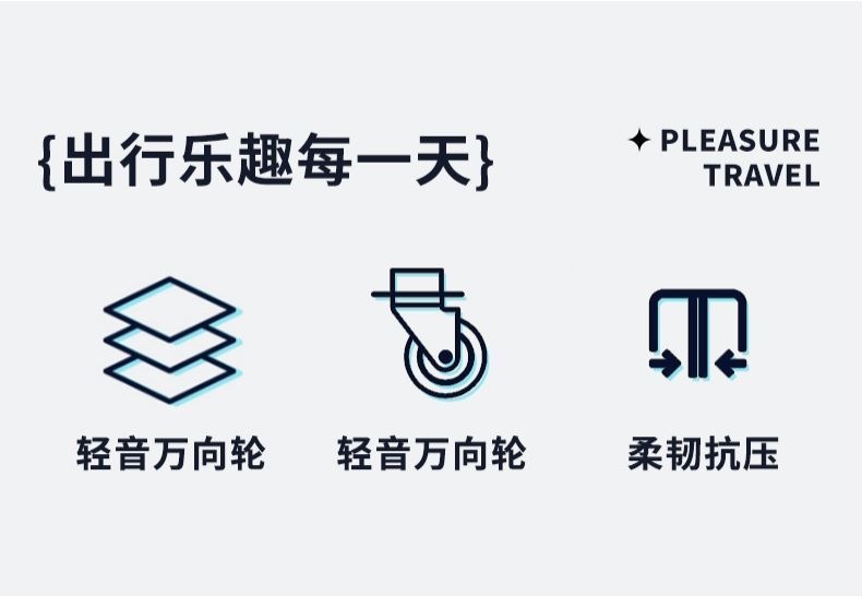 行李箱超轻高级拉杆箱高颜值箱包登机箱行李箱20寸大尺寸旅行箱详情3