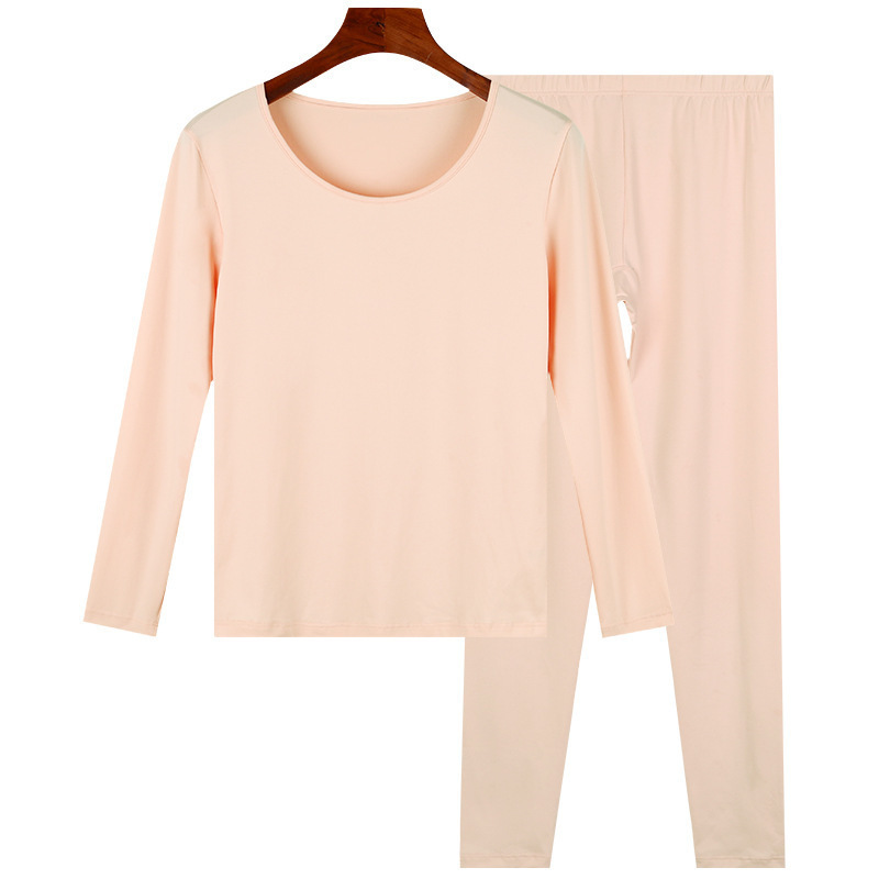 Autumn and winter base heating and thermal underwear, tight women's thin women's set, long-sleeved men's pajama set Item Picture