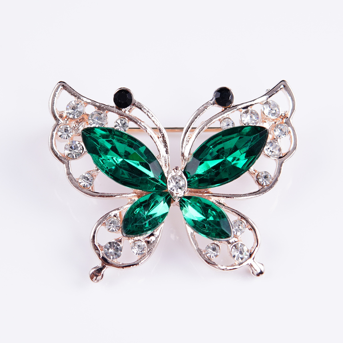 绿羽蝶秋冬季小巧时尚蝴蝶胸针胸针清新甜美蝴蝶服装高级感别针