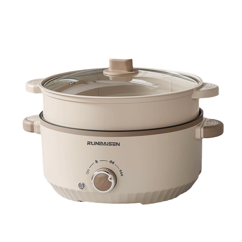 Large Capacity Household Electric Cooking Pot Electric Hot Pot Multi-Functional Cooking Pot One Pot Dormitory Non-Stick Electric Wok Electric Steamer Item Picture