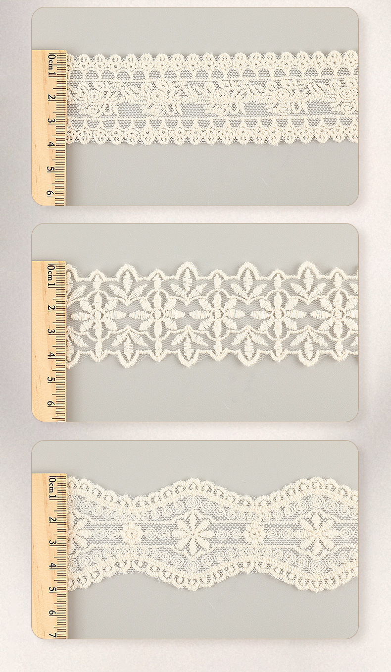 Apricot-colored double-sided mesh lace, water-soluble mesh lace, Lolita cute feng shui soluble lace accessories in stock pic 7