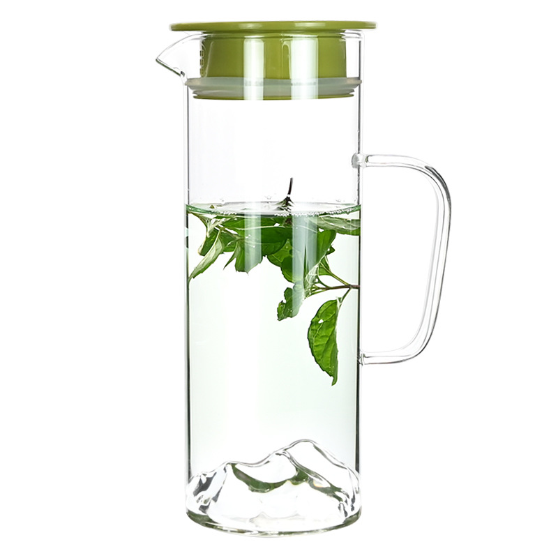 New high borosilicate glass water bottle set Business gift, Guanlan Water Ware five-piece set 950ml large capacity wholesale Item Picture