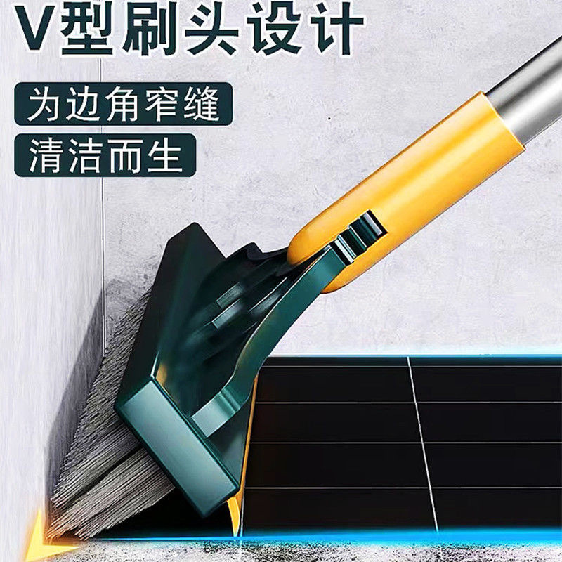 Toilet Brush And Wiper One Hair Replacement Bathroom Floor Brush Tile Toilet Two-In-One Clean Brush Bristles Specification drawing