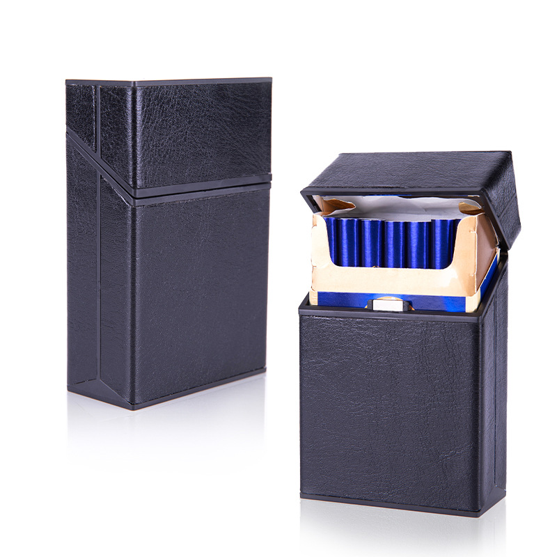 Wholesale Veneered Metal Cigarette Boxes, Personalized And Creative, Aluminum Flip-Top Leather And Leather, Fashionable 20-Cigarette Box Cases For Men Application Scenario
