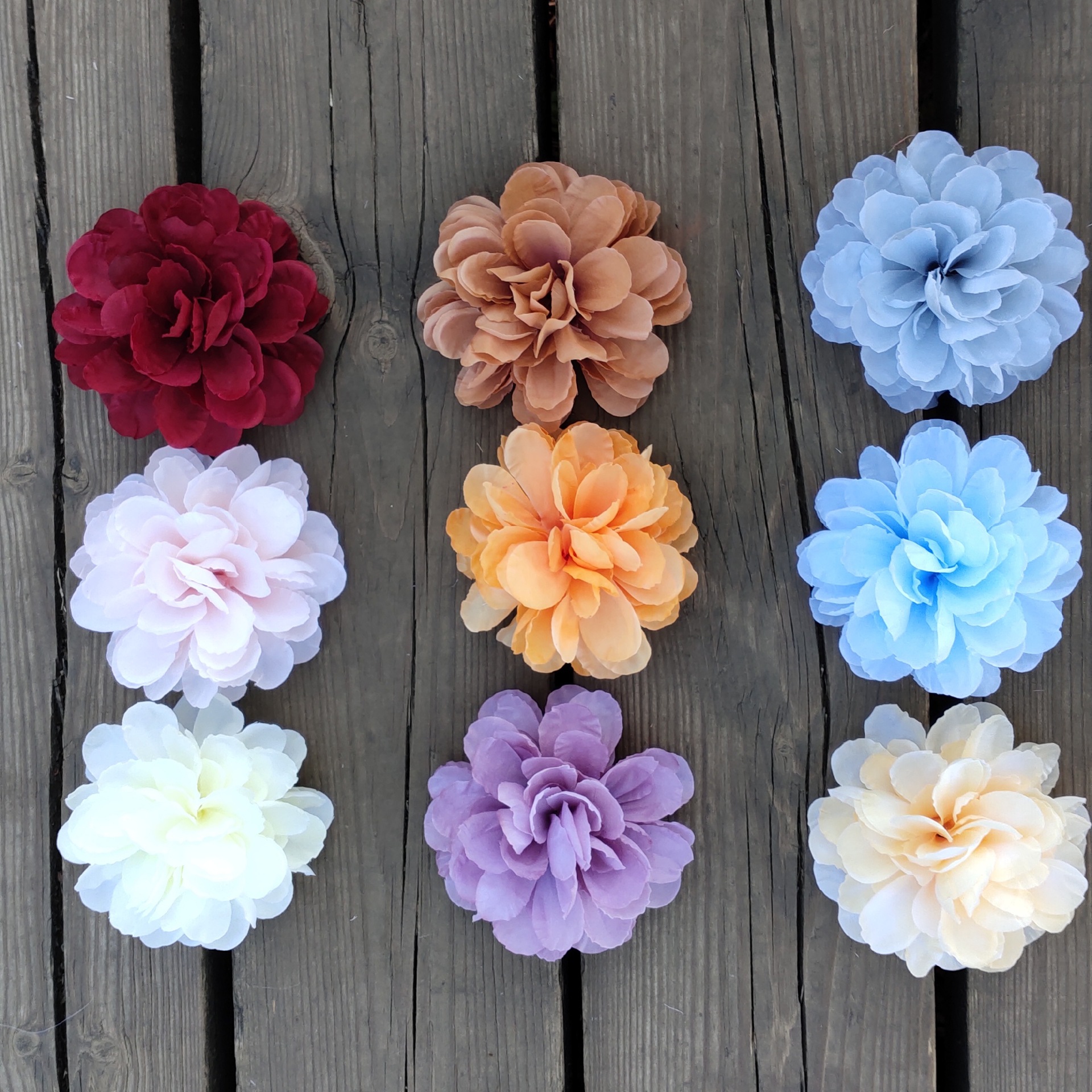 Dahlia ball flower head, dahlia simulation flower head, wedding road leading flower row, base flower material, home decoration thorn ball details Picture