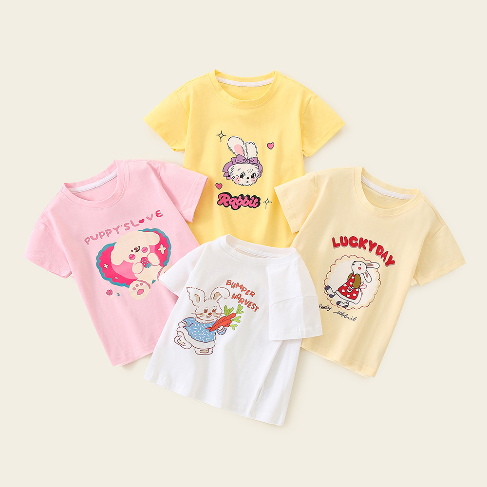 童装男童短袖韩版/童装半袖/纯棉短袖/童装女童短袖韩版/儿童衣服细节图