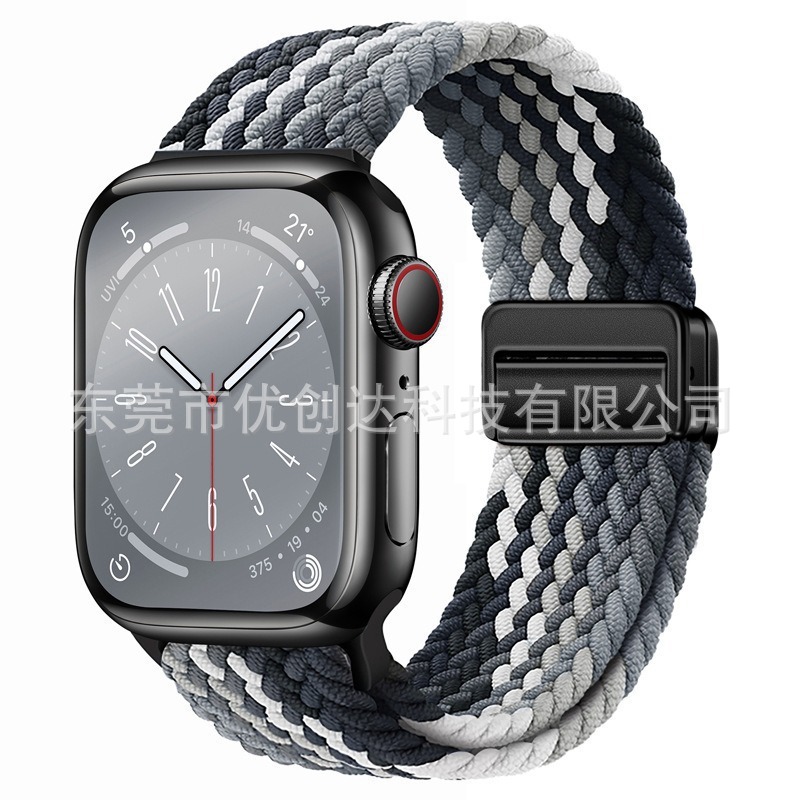Применим нейлоновый пояс магнитного сопряжения для apple apple applewatchS10 с магнитной пряжкой для сопряжения нейлона 9876 с 3 звёздным поясом 20/22 pic 15