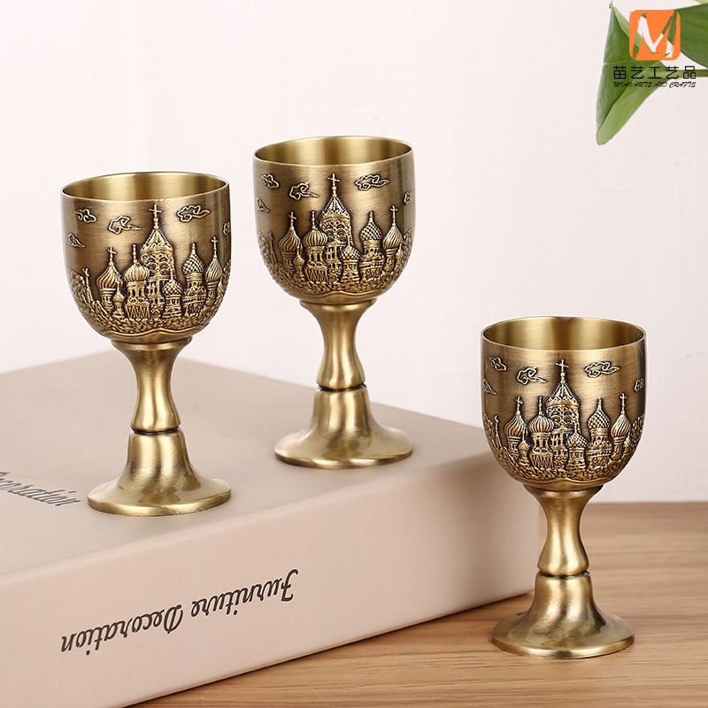 家用复古小号酒杯创意时尚一口杯仿古代宫廷白酒杯半两一两烈酒杯