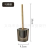 New creative toilet transparent crystal toilet brush set with base, plastic toilet brush set, toilet cleaning brush made of bamboo details Picture