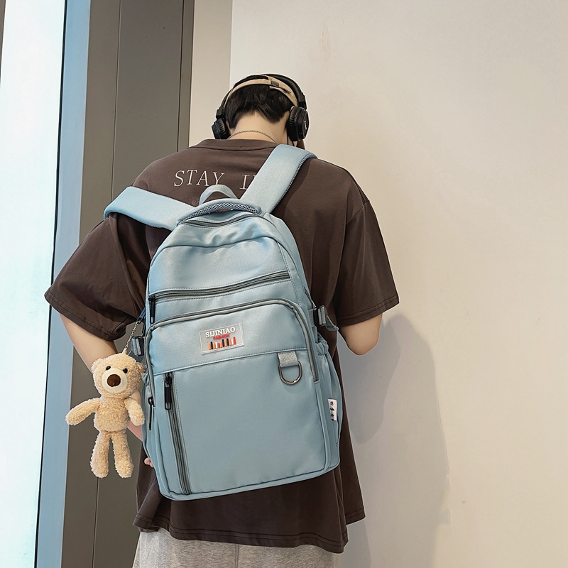 T Simple men's versatile travel backpack, casual large-capacity backpack, girls' junior high school and senior high school college schoolbag Specification drawing