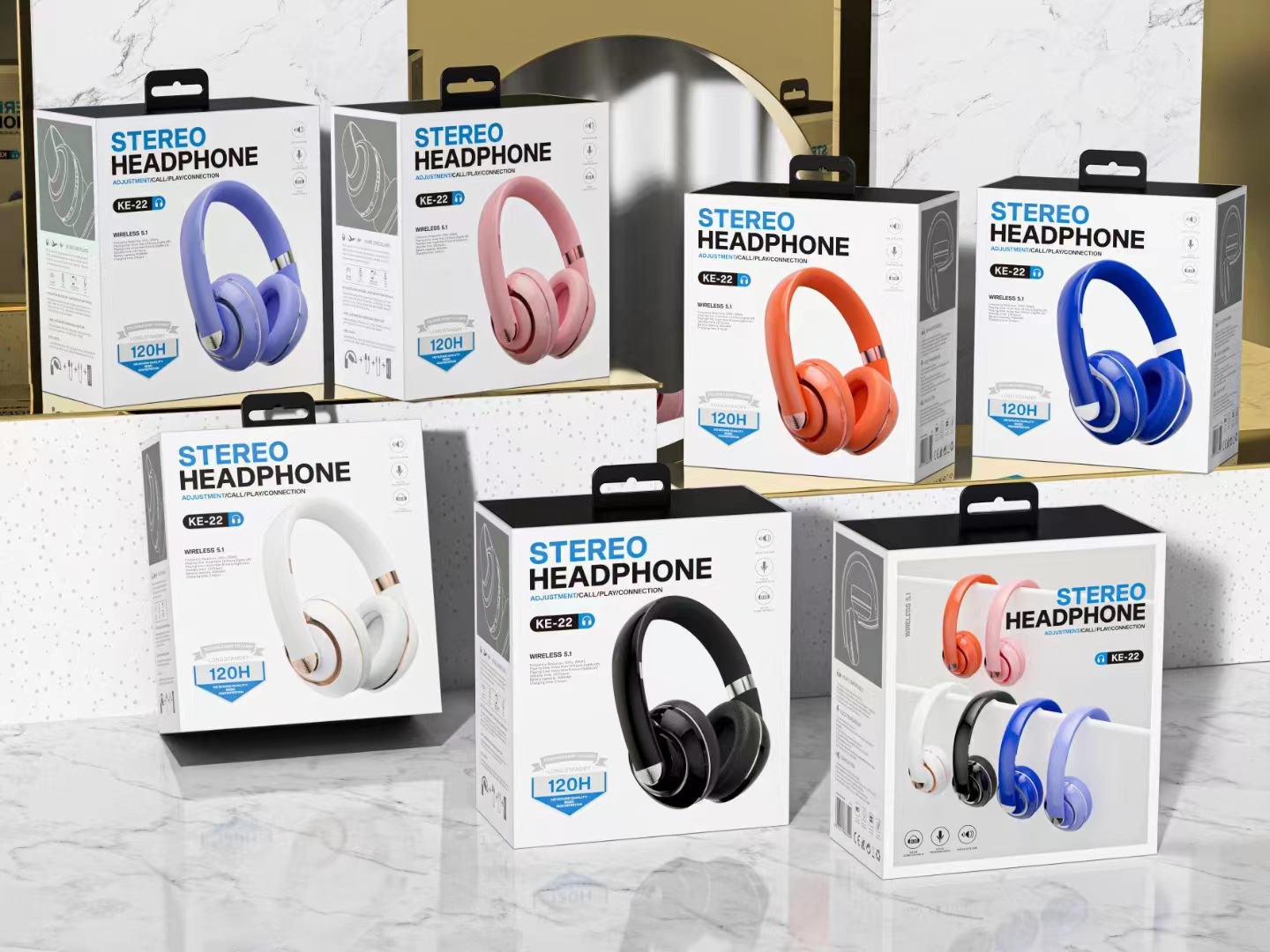 Y22 Bluetooth Headphones: A cross-border bestseller, wireless Bluetooth headphones for mobile phones, over-ear bass gift headphones factory Item Picture
