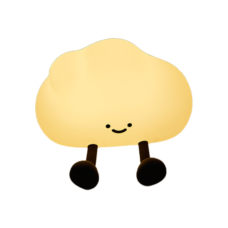 Cute cloud lamp, night light, silicone patting lamp, bedroom bedside lamp, creative atmosphere lamp, small table lamp, gift for girls Item Picture