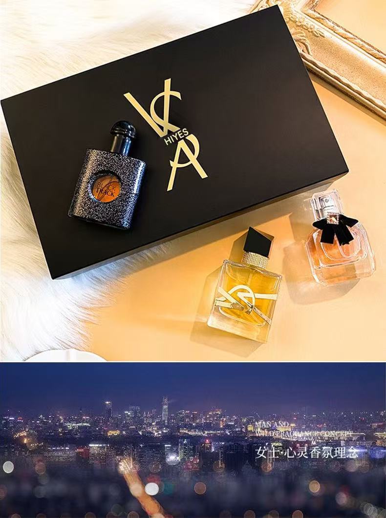 女士香水套装黑y片自由之水反转巴黎三件套礼盒玫瑰跨境热卖详情1