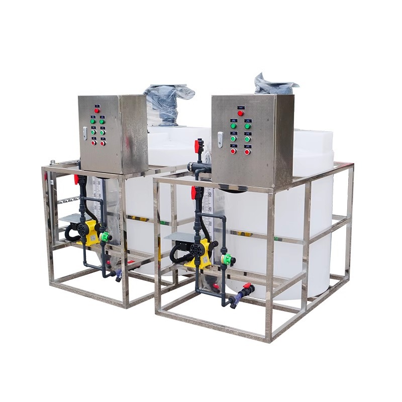 Fully automatic dosing equipment, water treatment scale inhibitor dosing mixer, 100L dosing bucket, acid and alkali resistant metering pump Item Picture