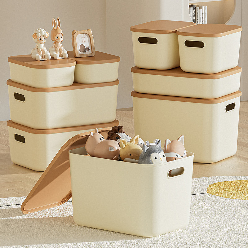 Household Items Desktop Storage Box Sundries With Lid Storage Box Wardrobe Clothing Storage Box Plastic Toy Storage Box