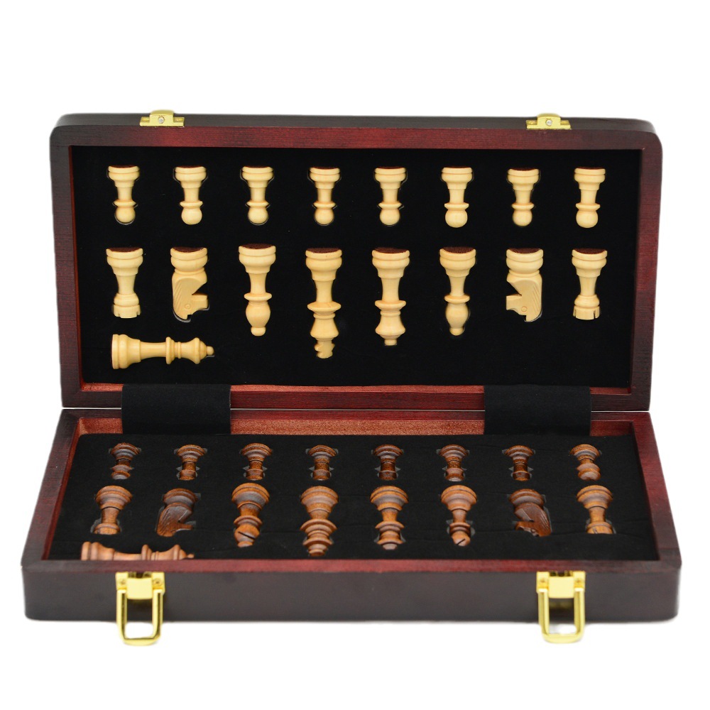 Strong magnetic wooden chess 30cm educational competitive tabletop chess and card game toys factory direct sales cross-border exclusive supply Specification image