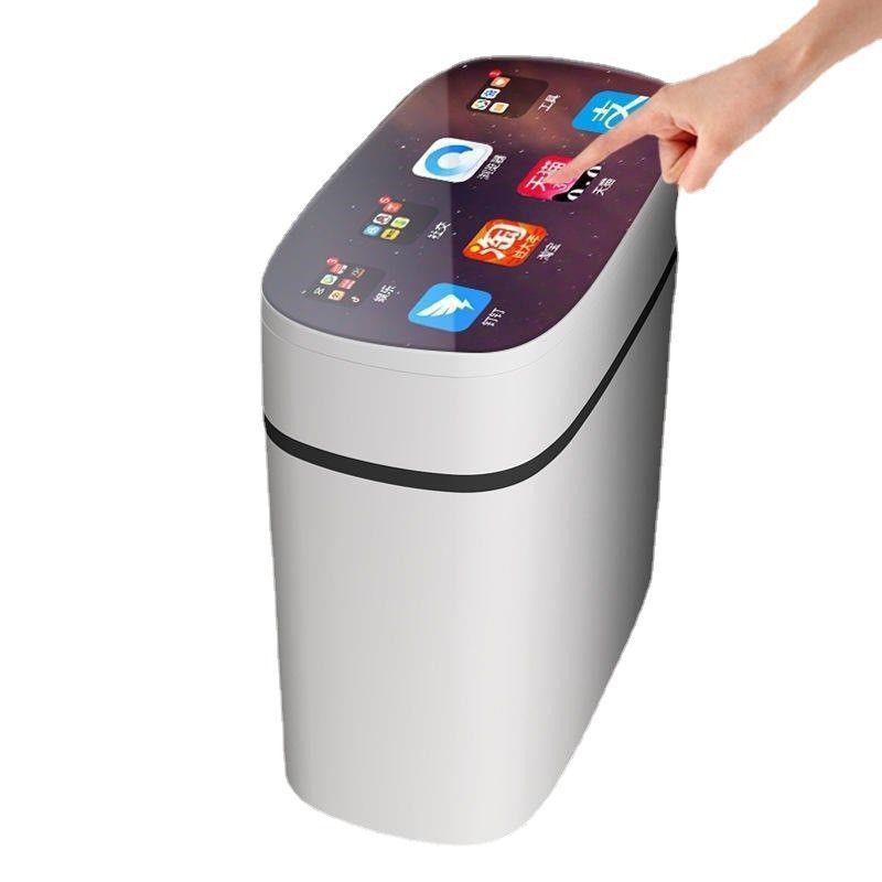 Smart sensor trash can, wall-mounted in household bathroom, fully automatic electric toilet, special cover deodorizing gap Item Picture