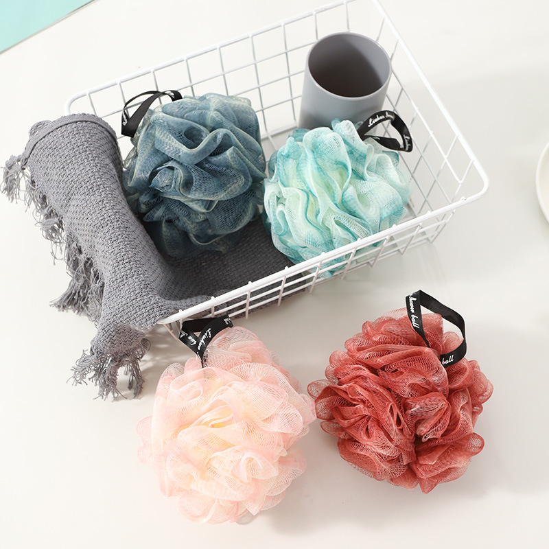 【LOVELY HOME】【 Chi Jia 】 New Large two-color Super Soft non-dispersing Bath Ball Flower High-end Durable cleaning foaming net Bath ball wholesale Application Scenario