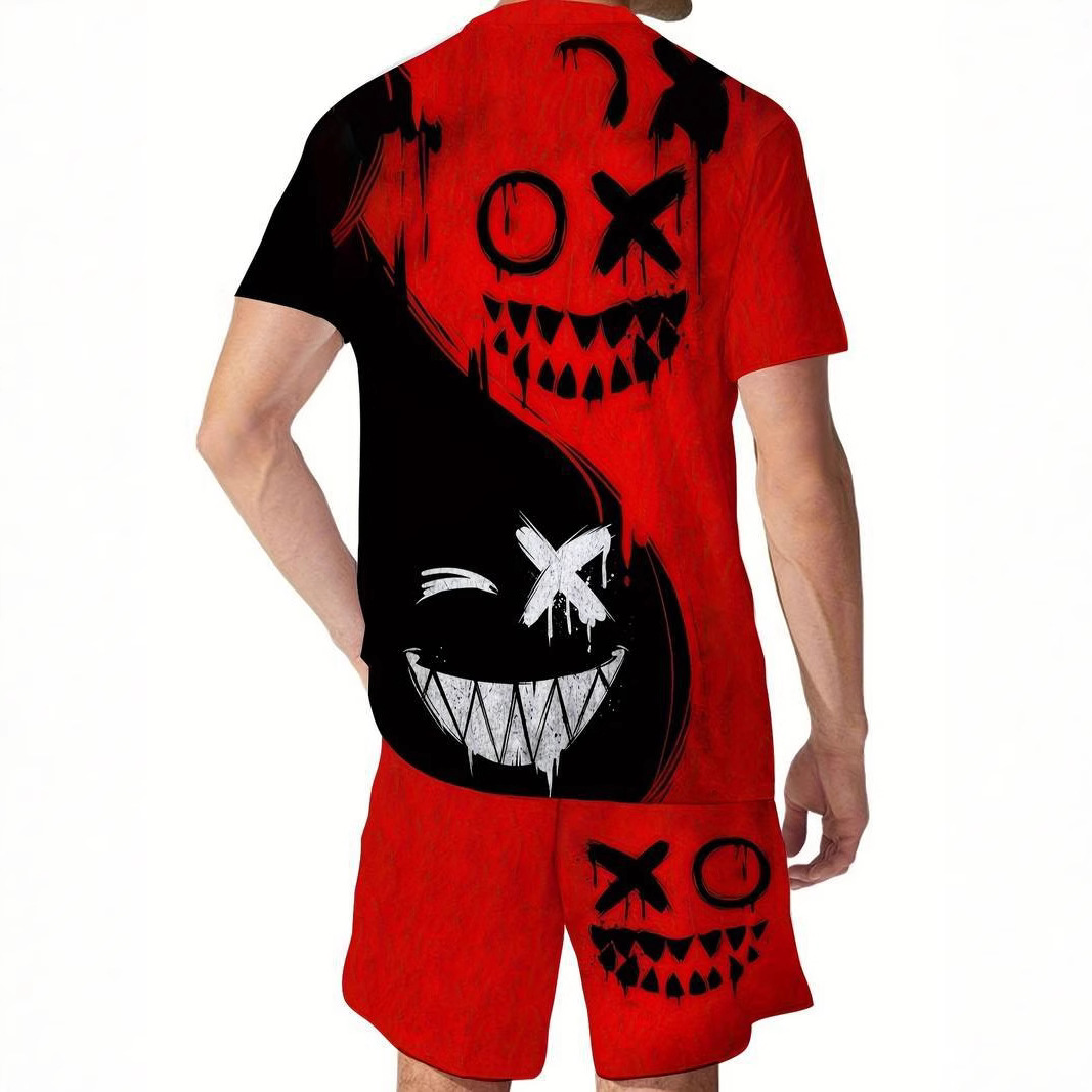 男士休闲套装实物图