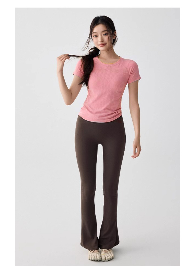 Weightlifting Fairy Summer Thin Sports short-sleeved women yoga running quick-drying top Slimming Casual T-shirt Outdoor training clothing POLO shirt pic 17