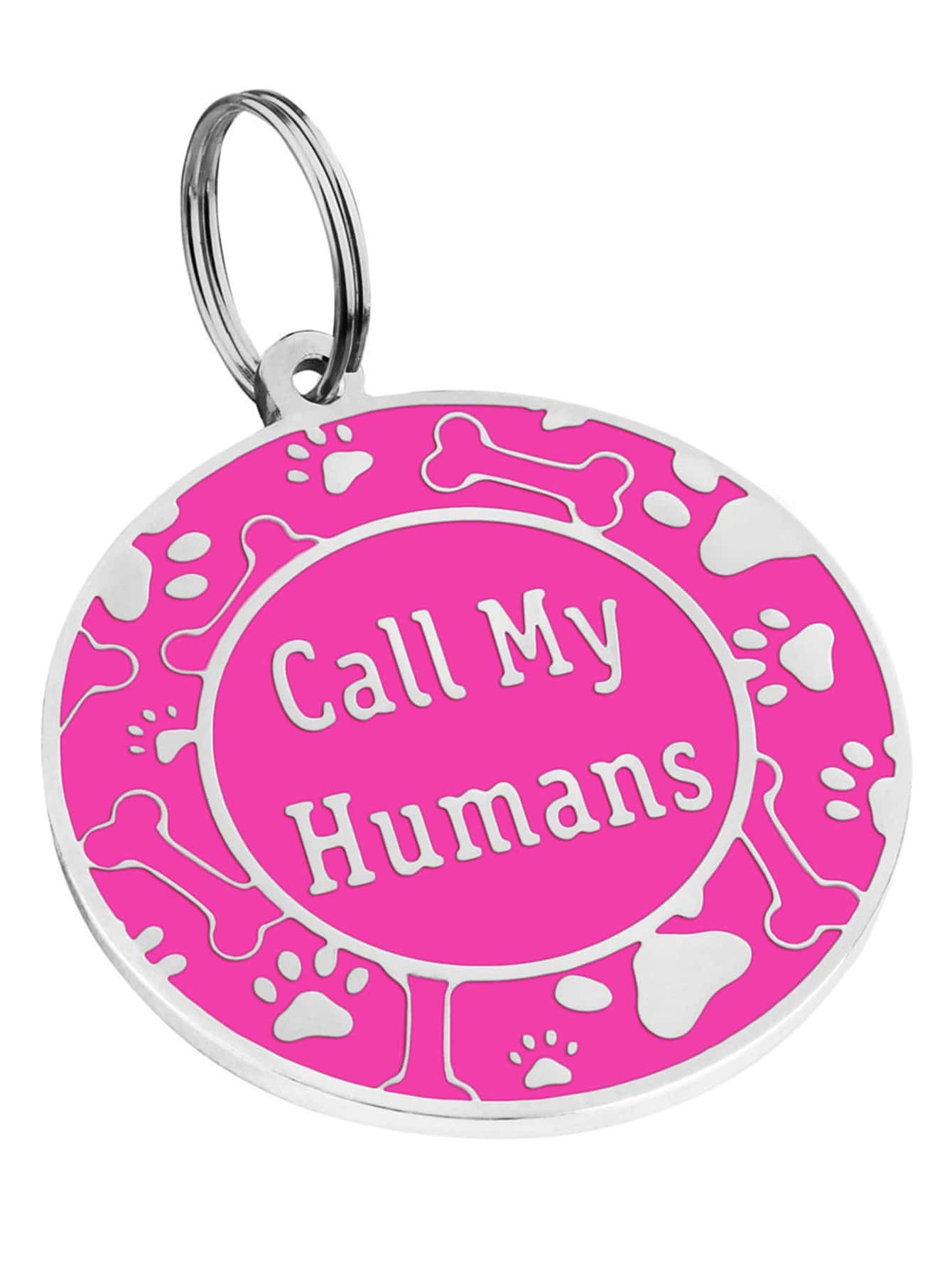 Cross-border in-stock fashionable metal pendant, anti-loss round dog tag, pet identity tag, laser-engraved nameplate pendant details Picture