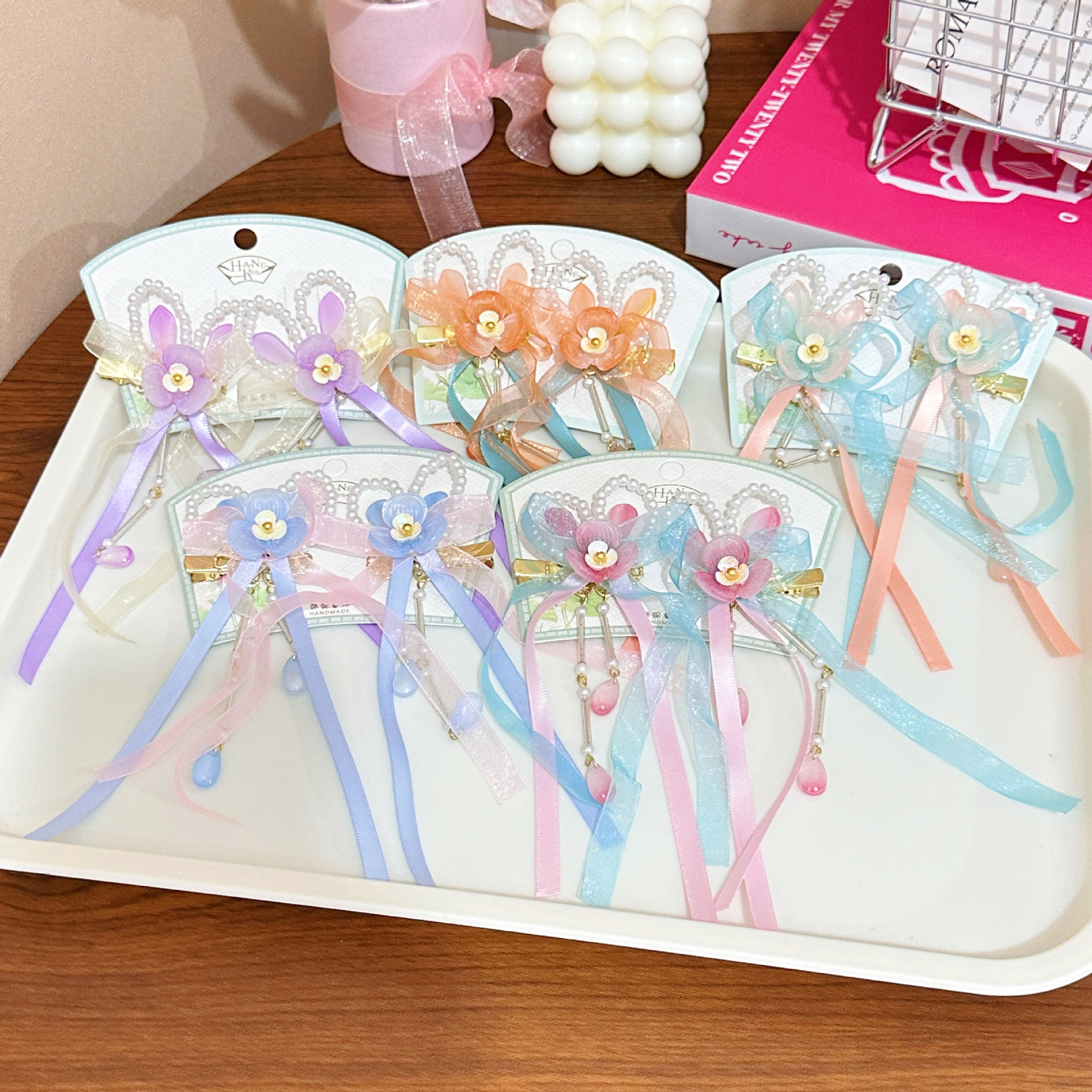 Children's Hair Clip Antique Cute Pearl Rabbit Ear Fringe Clip Super Fairy Chinese Style Hanfu Accessories Children's Hair Accessories details Picture