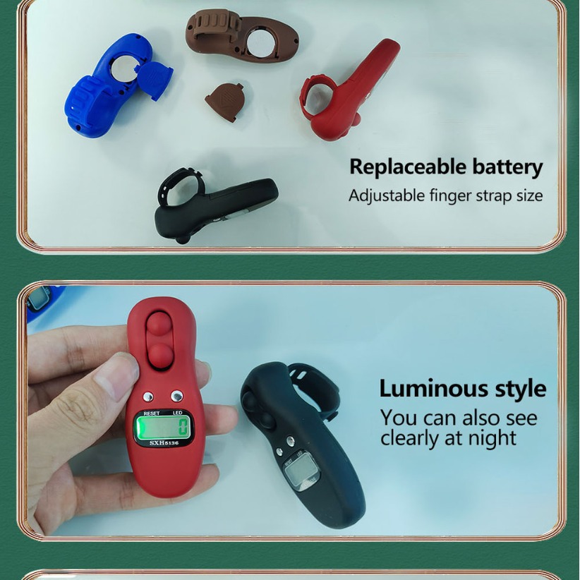 A small LED counter with a small dial bead and a rotating five-position electronic light Application Scenario