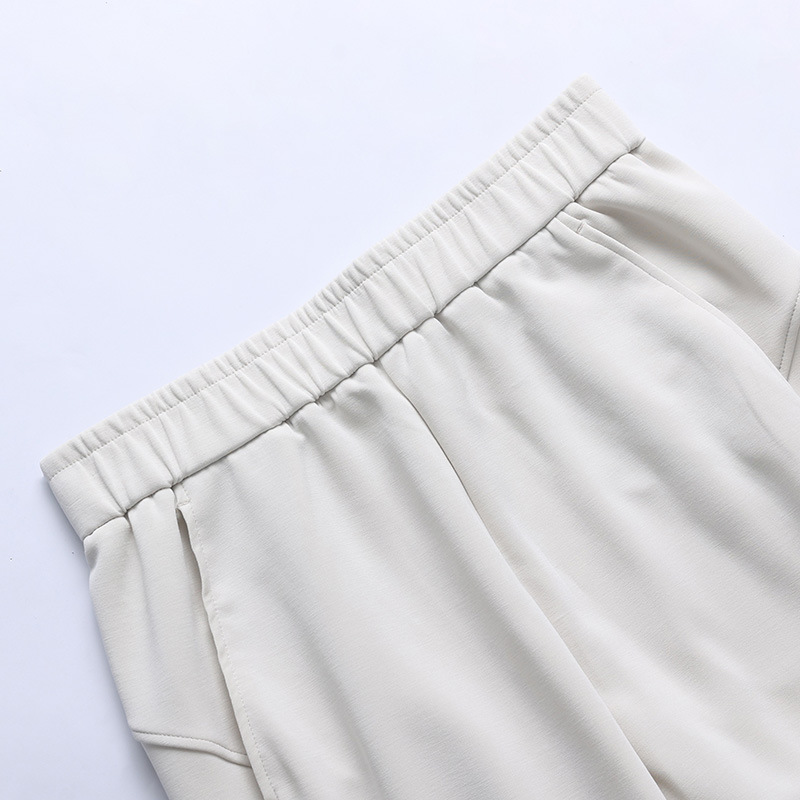 Modal Air Layer straight-leg pants for women in the autumn of 2025, four-sided elastic, smooth, waist-wide, wide-leg, slightly curved banana pants pic 36