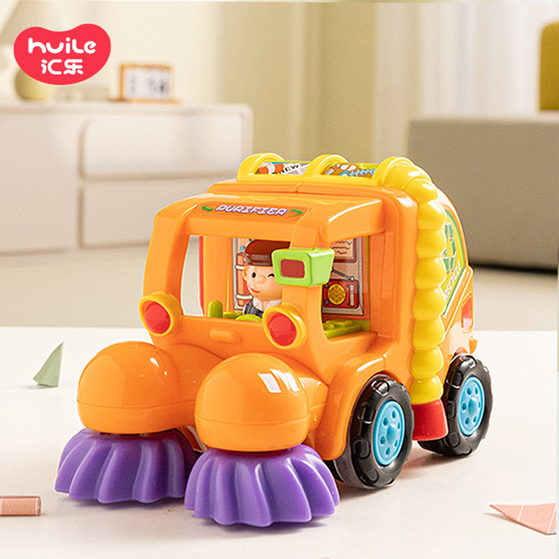 Huile Children's inertial Engineering Vehicle, Boys' toy car, Mixer Truck, Sweeper and Harvester Set Model DS102 details Picture
