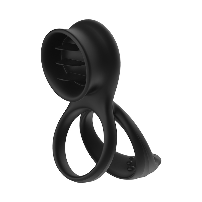 Hi tongue vibrator lock essence ring sex share massage male stimulation delay ring full figure