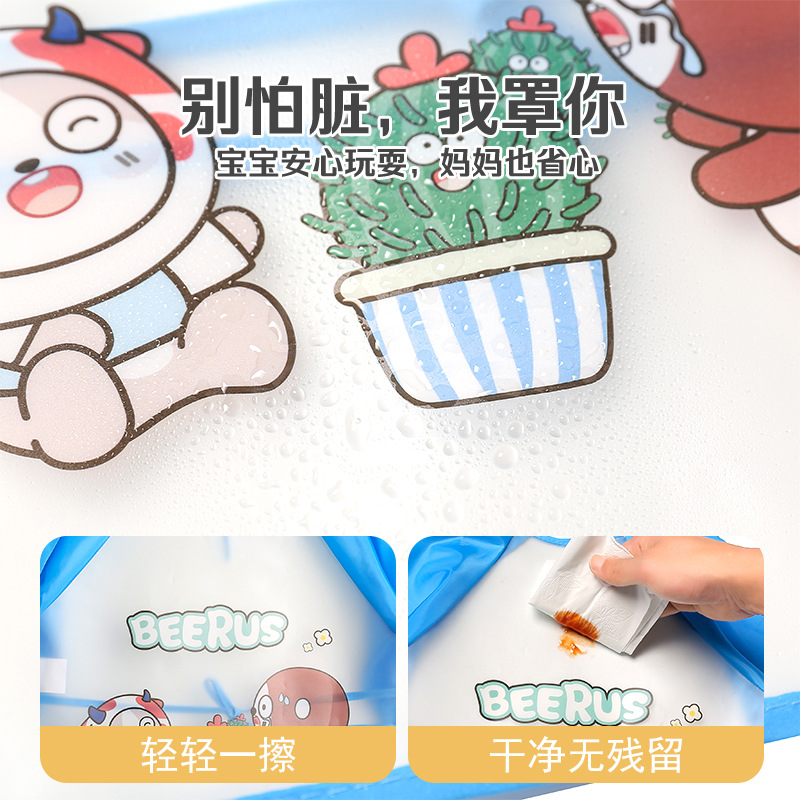 现货宝宝吃饭围裙画画反穿衣可爱卡通围兜儿童防水防脏长袖罩衣 Application Scenario