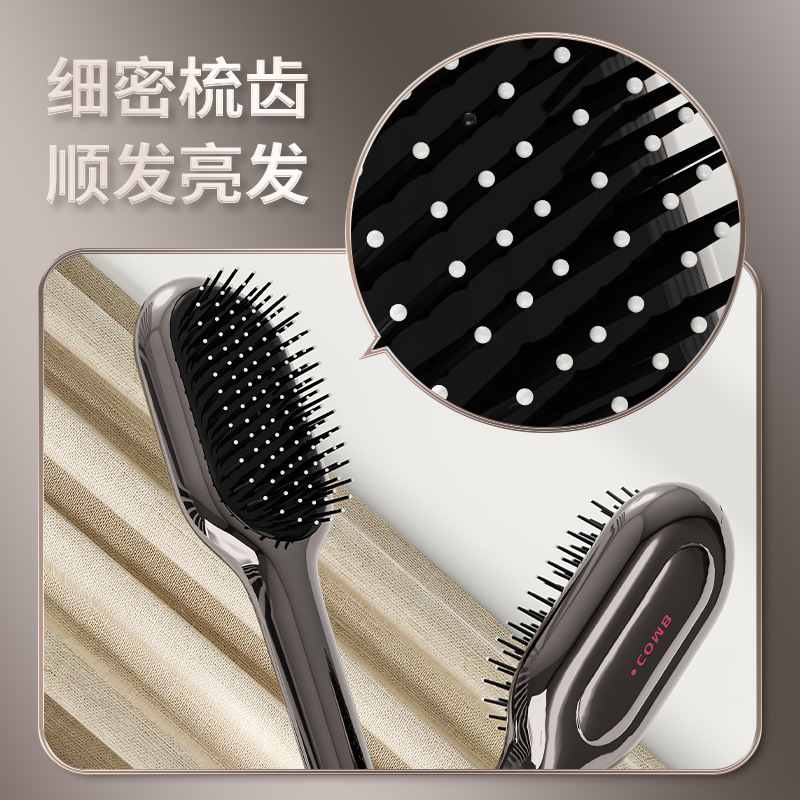 Air cushion comb, air bag comb, special for women's long hair, massage scalp, electroplated hair styling comb, fluffy household comb details Picture