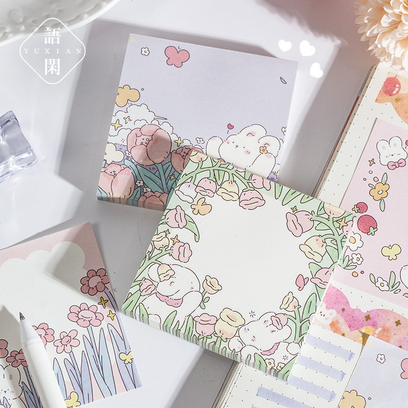 Idle Square Note This Spring Garden Series Instagram Fresh Art Flower Hand Ledger Leaving 100 Notes details Picture