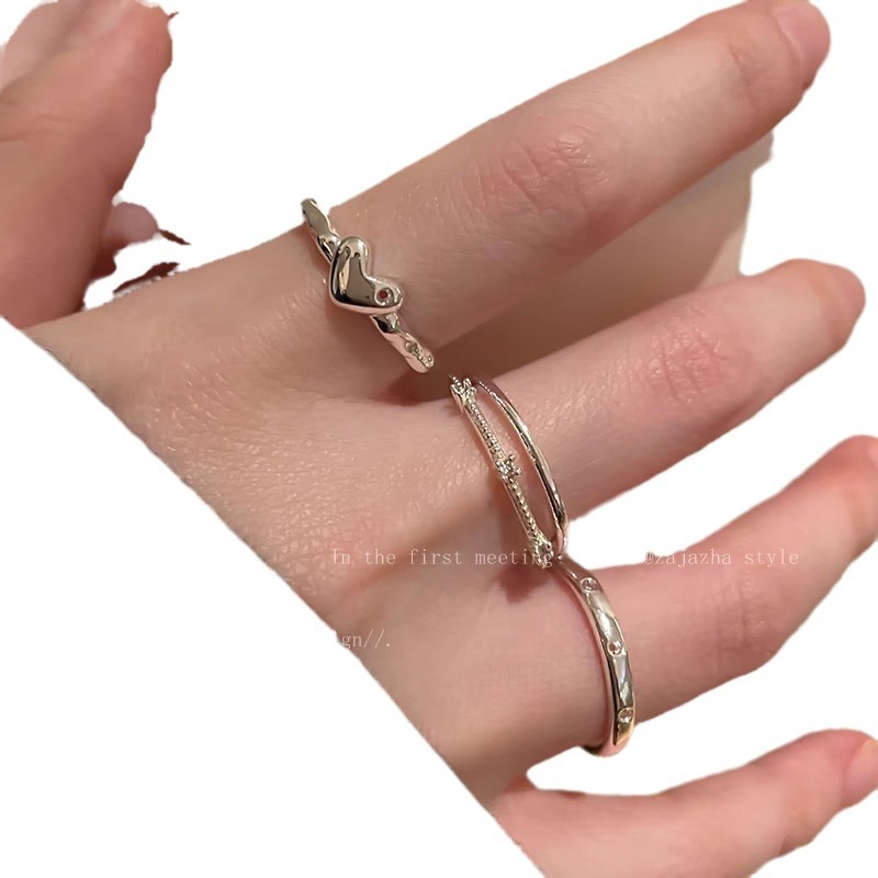 戒指/不锈钢戒指/水晶戒指/戒指男/手串白底实物图