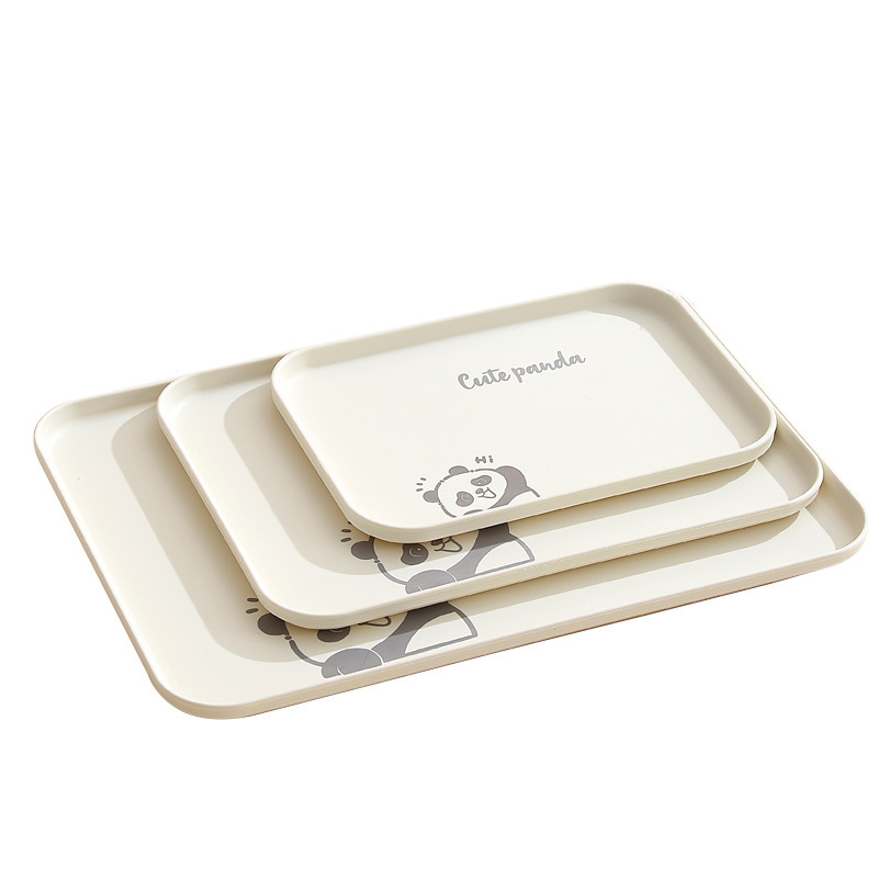 Cream-style large tray for home use, tea cups, tea tray, rectangular water cup storage plate, snack, fruit, bread and dinner plate Item Picture