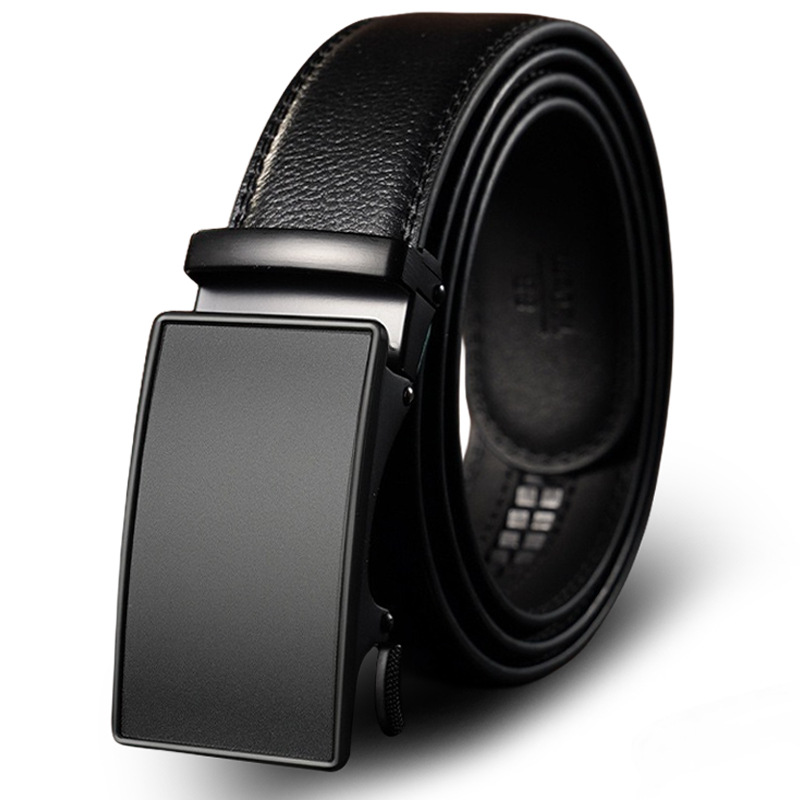 Leather Belt Men Wholesale High-End Leather Automatic Buckle Cowhide Belt Men's Business Men's Belt Leisure Manufacturers Item Picture