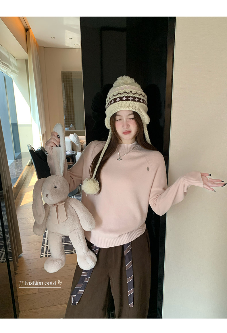 毛衣女秋冬2025新款无缝一体时髦洋气修身百搭显瘦针织上衣详情24