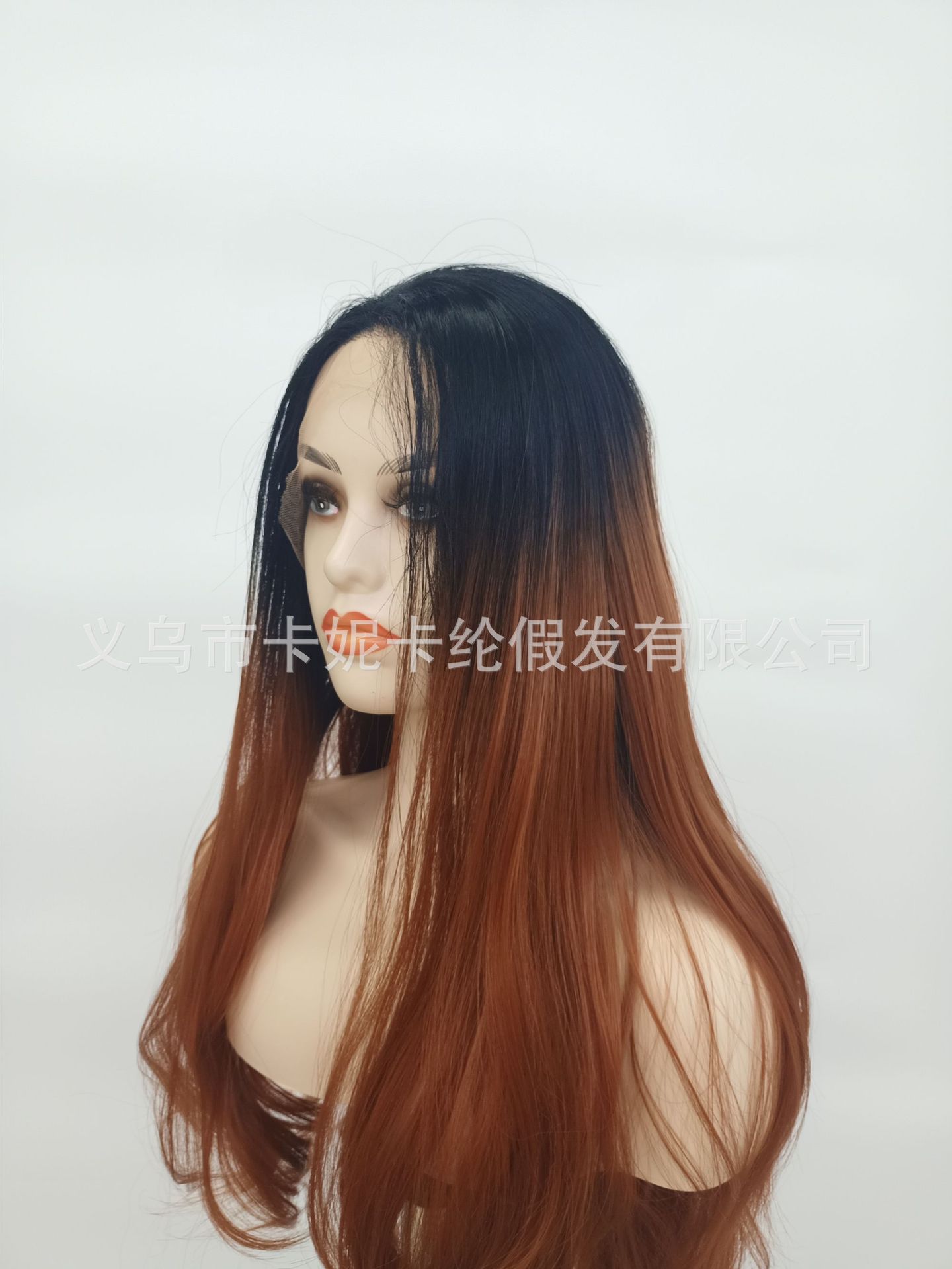 欧美新款黑色/lace/wigs白底实物图
