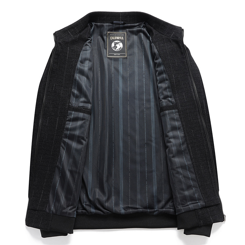 Dad Men's jacket 2023 New style casual stand-up collar jacket for middle-aged and elderly men spring and autumn wear, men's thickened coat Specification image