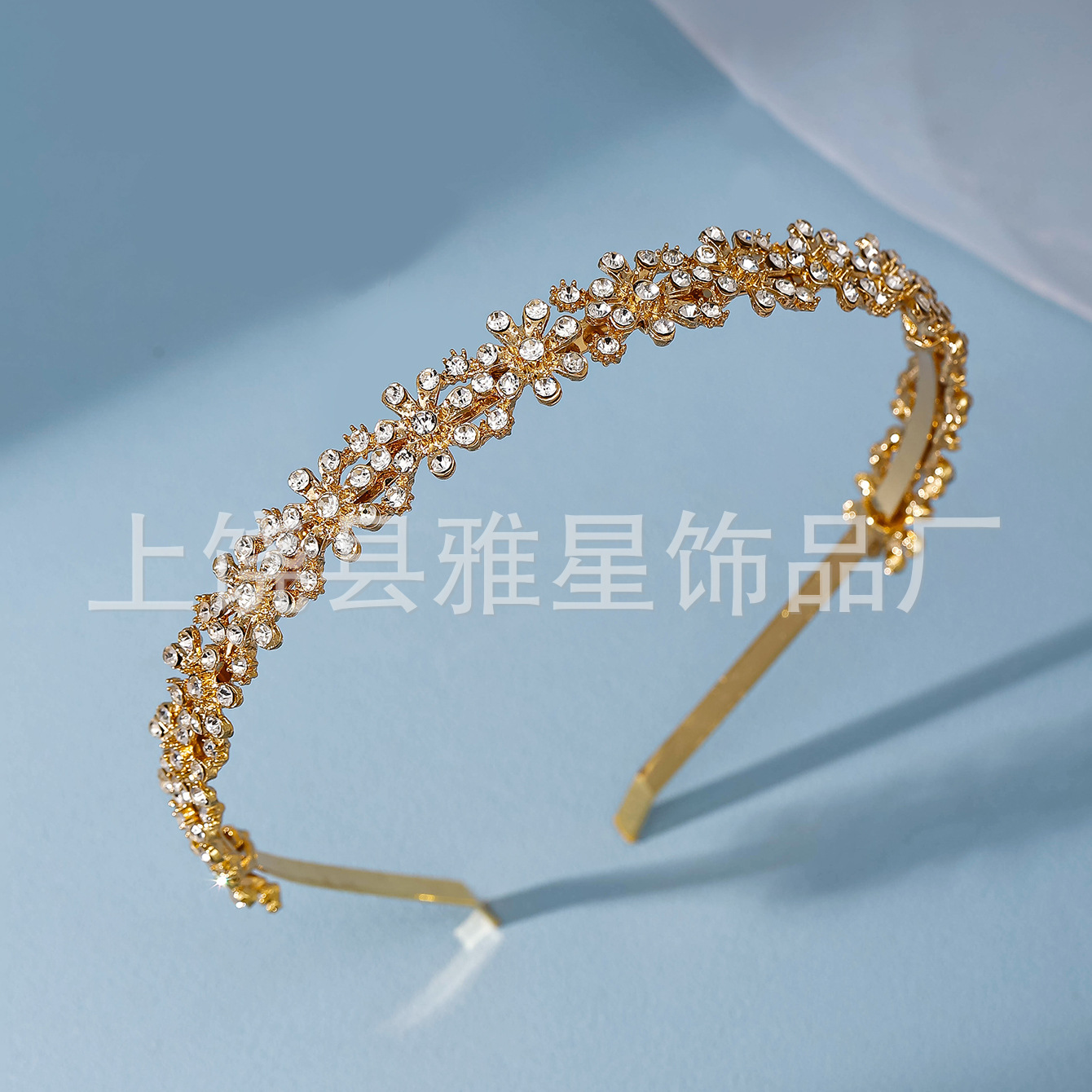 Simple silver headband, fresh and elegant ladylike ins light luxury headband, sweet diamond-encrusted headband, headband Specification image