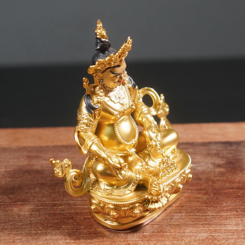 Nepal inch bronze yellow God of wealth Buddha seigong gold collection bala God of wealth image living room offering wealth ornaments Specification drawing