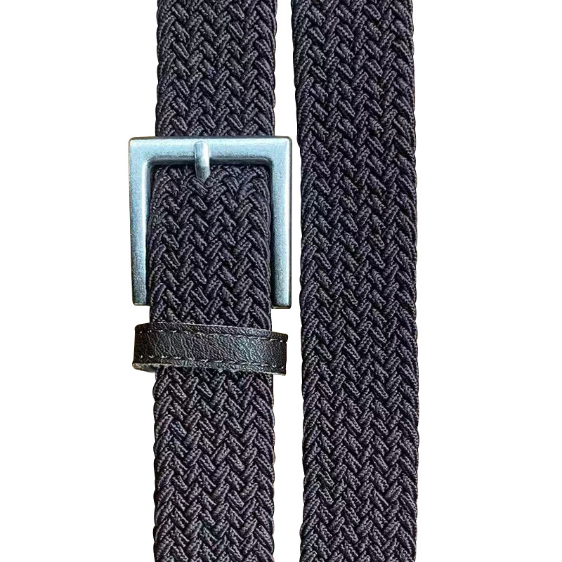 Wholesale of men's elastic woven belts, popular online casual needle-buckle women's canvas belts Specification image