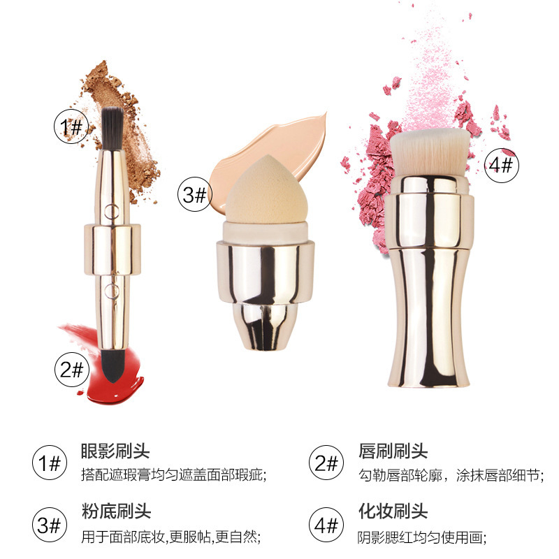 Four-in-one makeup refresh multi-functional portable foundation brush Application Scenario