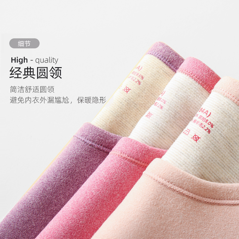 Autumn And Winter Silk Wool Thermal Underwear Female Couple De Velvet Heating Thickened Base Long Johns Set Wholesale Application Scenario