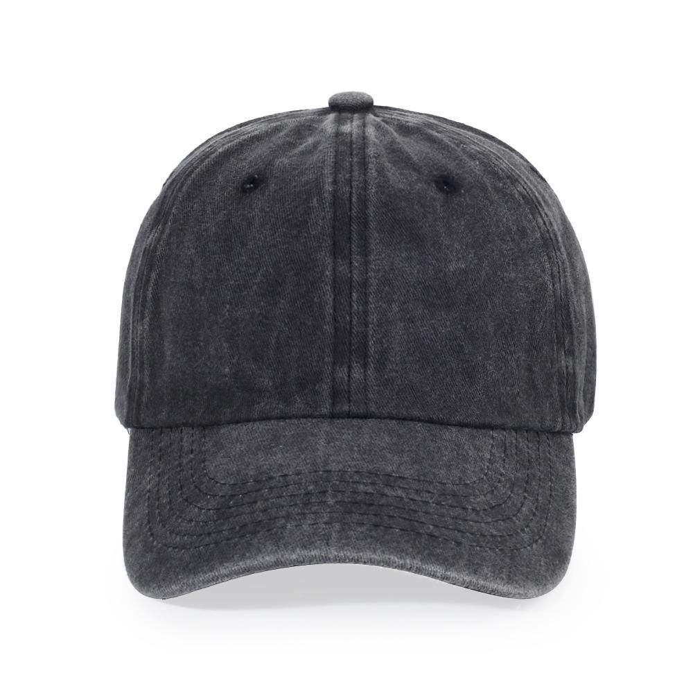 European and American washed baseball caps, soft-top caps, solid-color curved brim baseball caps, distressed denim sun hats are selling well on AliExpress Specification image