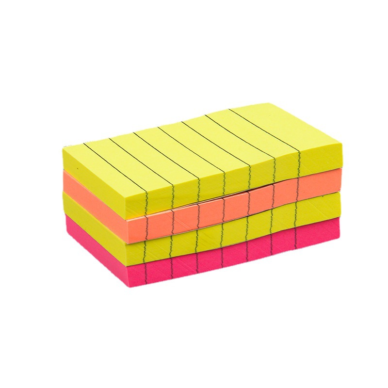 Colored paper line sticky notes, horizontal line sticky notes, tear-off sticky notes, notebooks, square messages, notes, N times stickers for students Item Picture