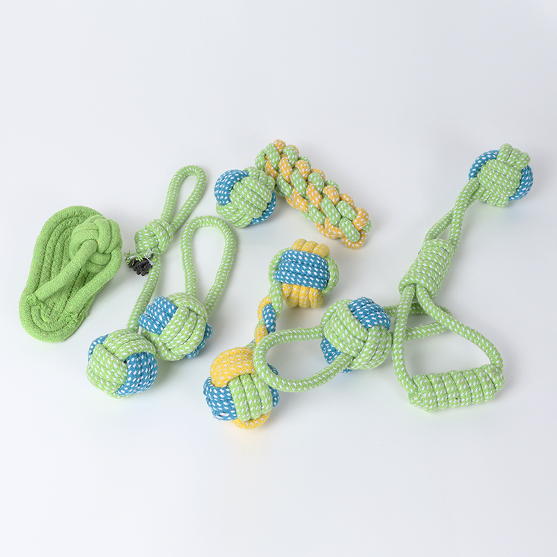 宠物洁齿绳结玩具 组合套装棉绳玩具狗狗玩具 磨牙耐咬狗绳结玩具详情图3