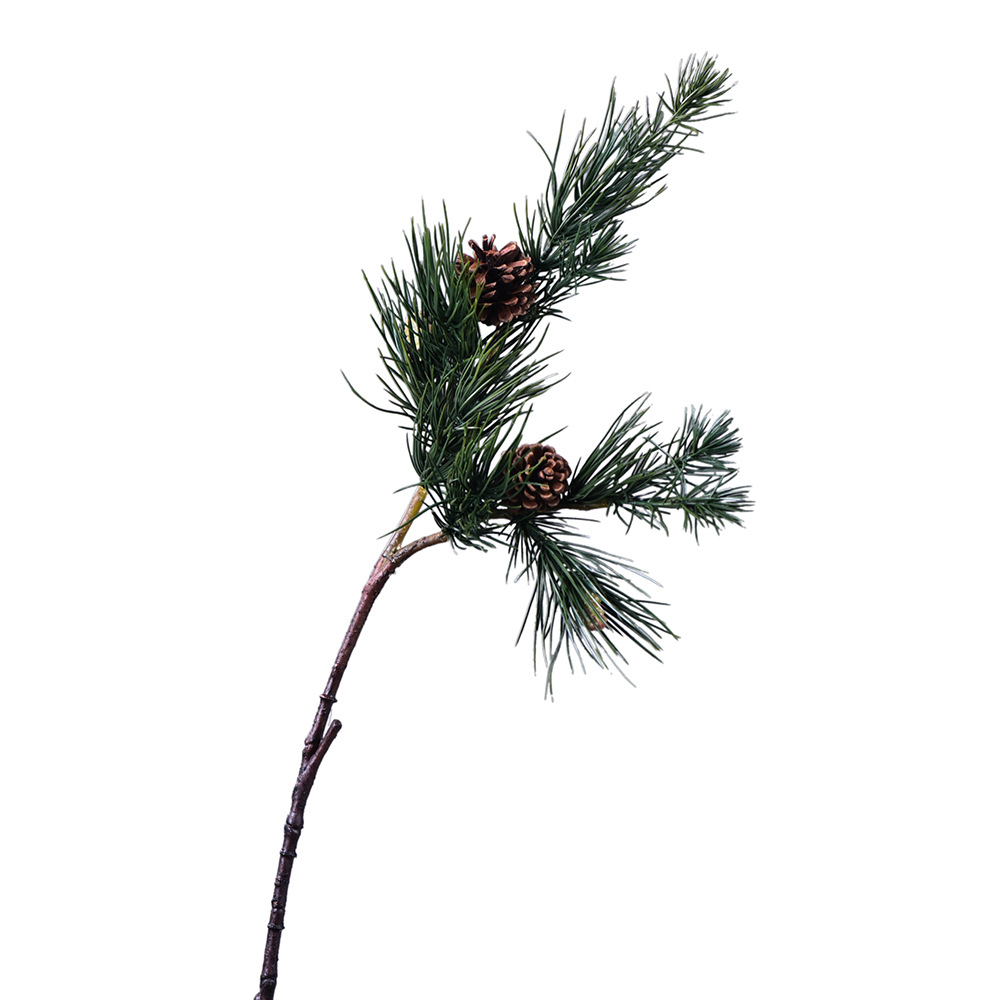 Lanjin source factory goods, artificial natural pinecones, pine branches, Christmas decorations, artificial pine needles, high-end artificial green plants wholesale, artificial leaves, artificial plants, artificial peach blossoms, large green plant landscaping, micro-landscape paintings Item Picture