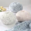 Wholesale of 50g hand-knitted baby thread with mohair and alpaca wool, free shipping for bags, hats, coats and scarves details Picture